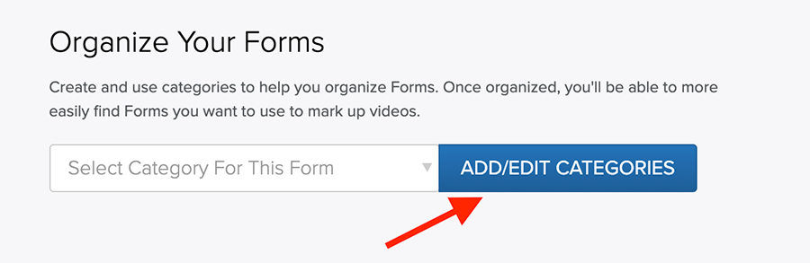 Add or Edit Form Categories