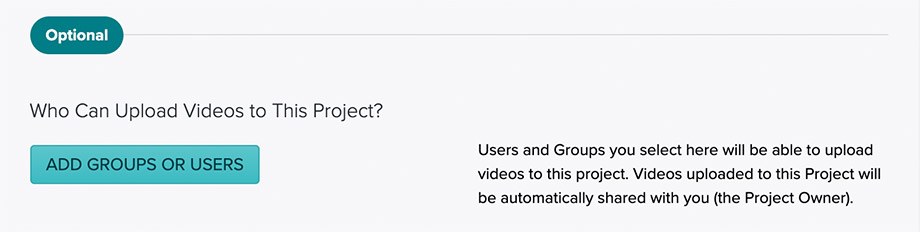 Select who can upload videos to Vosaic Project