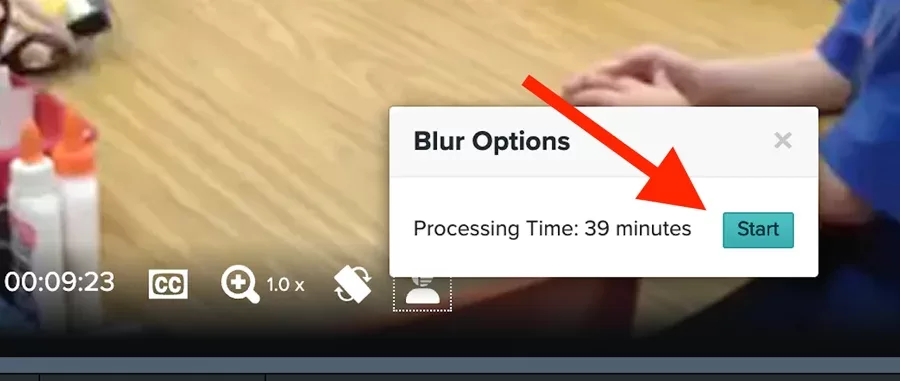 Start the blur process