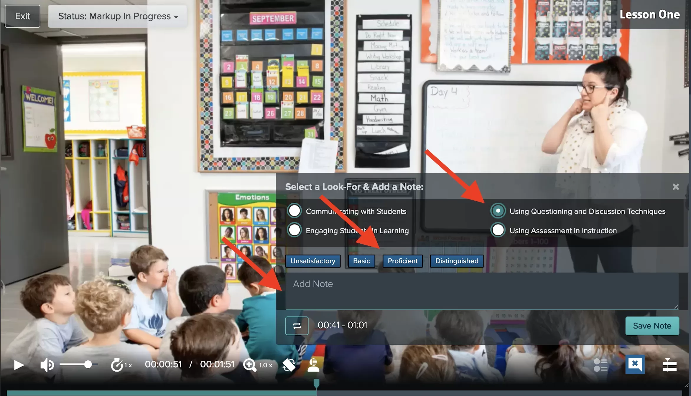 Select button, tag, and enter a note